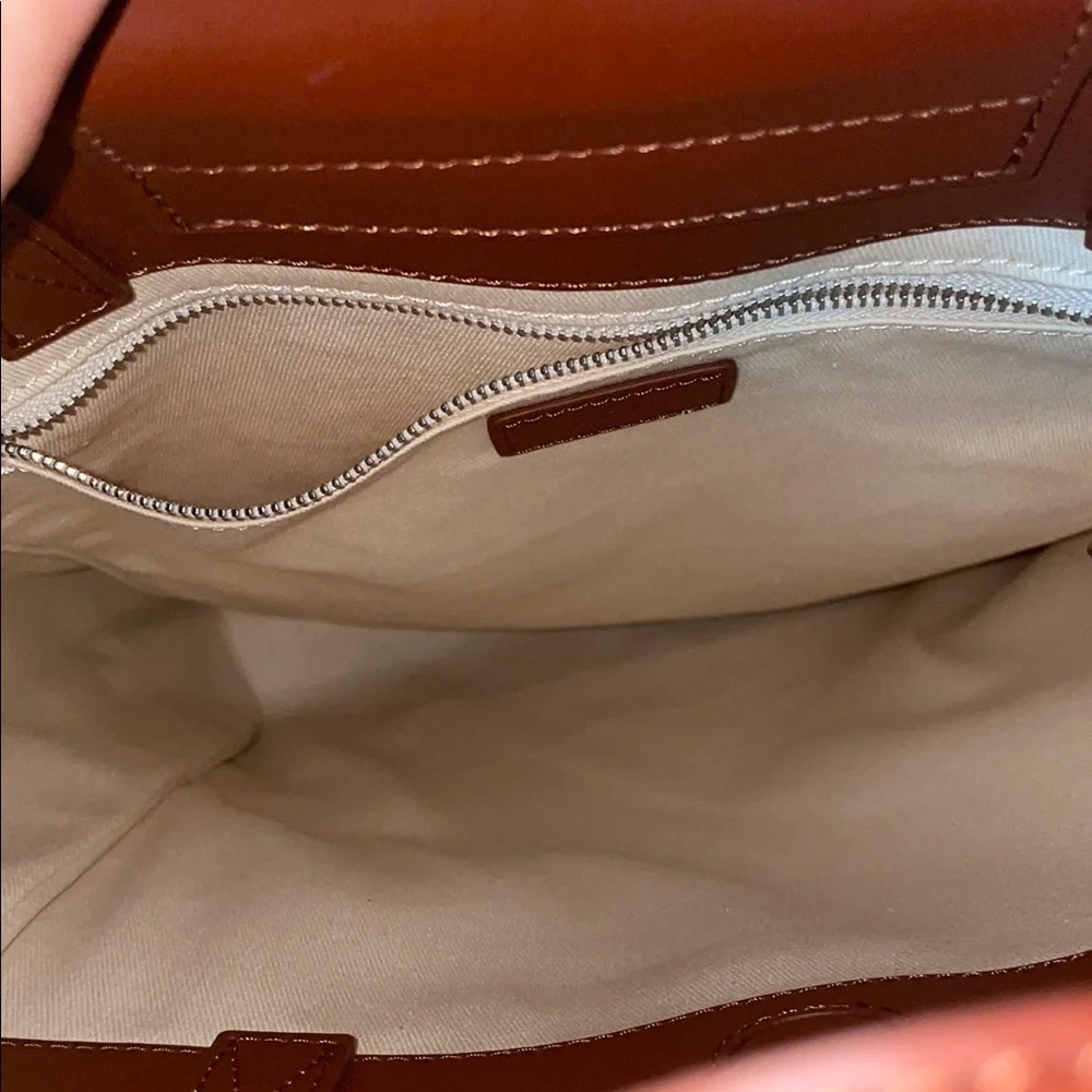 A.P.C. Tan and Cream Canvas Messenger Bag